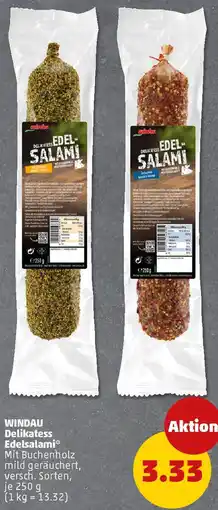 PENNY WINDAU Delikatess Edelsalami Angebot