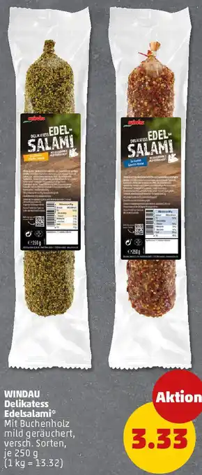 PENNY WINDAU Delikatess Edelsalami Angebot
