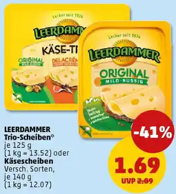 PENNY LEERDAMMER Trio-Scheiben oder Käsescheiben Angebot