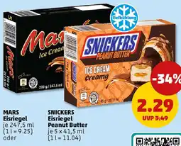 PENNY MARS Eisriegel oder SNICKERS Eisriegel Peanut Butter Angebot