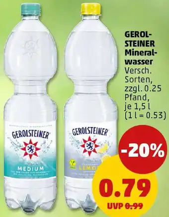 PENNY GEROLSTEINER Mineralwasser Angebot