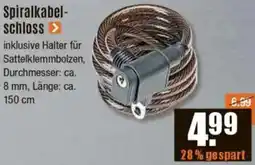 V Baumarkt Spiralkabelschloss Angebot