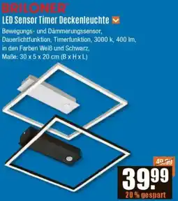 V Baumarkt Briloner LED Sensor Timer Deckenleuchte Angebot