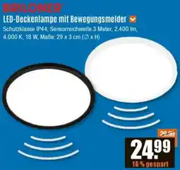 V Baumarkt Briloner LED-Deckenlampe mit Bewegungsmelder Angebot