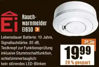 V Baumarkt Ei Rauchwarnmelder EI650 Angebot