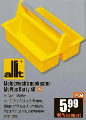 V Baumarkt allit Mehrzwecktragekasten McPlus Carry 40 Angebot