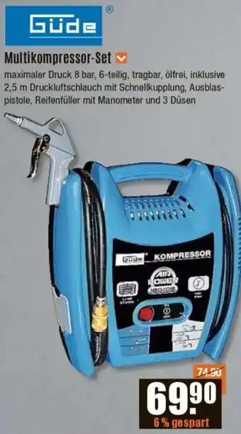 V Baumarkt Güde Multikompressor-Set Angebot