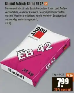 V Baumarkt Baumit Estrich-Beton EB 42 Angebot