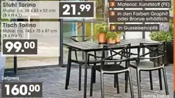 V Baumarkt Stuhl Torino oder Tisch Torino Angebot