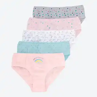 NKD Kinder-Mädchen-Slip mit Allover-Print, 5er-Pack Angebot