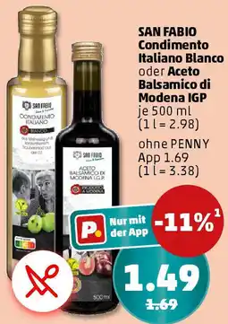 PENNY SAN FABIO Condimento Italiano Blanco oder Aceto Balsamico di Modena IGP Angebot