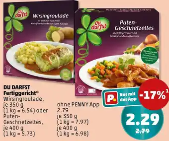PENNY DU DARFST Fertiggericht Angebot