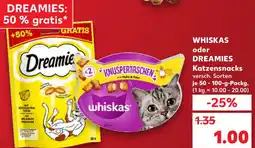 Kaufland WHISKAS oder DREAMIES Katzensnacks Angebot