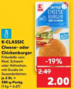 Kaufland K-CLASSIC Cheese- oder Chickenburger Angebot