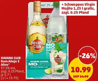 PENNY HAVANA CLUB Rum Añejo 3 Años Angebot