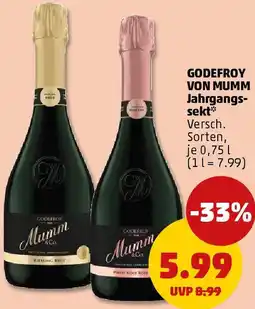 PENNY GODEFROY VON MUMM Jahrgangssekt Angebot