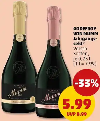 PENNY GODEFROY VON MUMM Jahrgangssekt Angebot