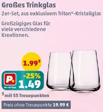 PENNY Großes Trinkglas Angebot