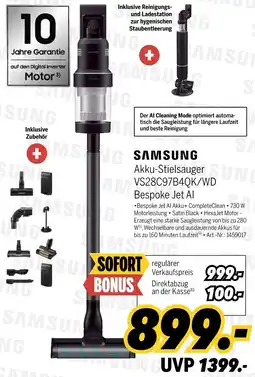 MEDIMAX SAMSUNG Akku-Stielsauger VS28C97B4QK/WD Bespoke Jet Al Angebot