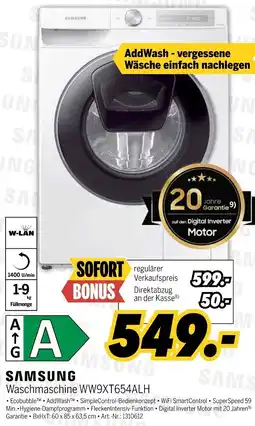 MEDIMAX SAMSUNG Waschmaschine WW9XT654ALH Angebot