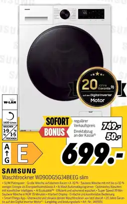 MEDIMAX SAMSUNG Waschtrockner WD90DG5G34BEEG slim Angebot