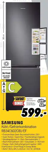 MEDIMAX SAMSUNG Kühl-/Gefrierkombination RB34C602CB1/EF Angebot