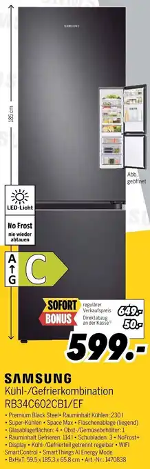 MEDIMAX SAMSUNG Kühl-/Gefrierkombination RB34C602CB1/EF Angebot
