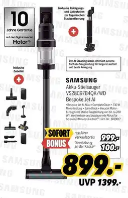 MEDIMAX Samsung akku-stielsauger vs28c97b4qk/wd bespoke jet ai Angebot