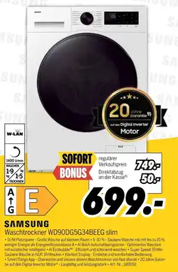 MEDIMAX Samsung waschtrockner wd90dg5g34beeg slim Angebot