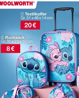 Woolworth Textilkoffer oder rucksack Angebot