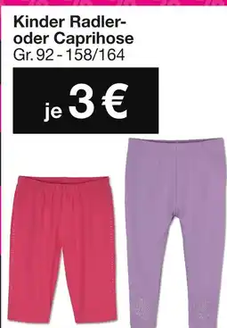 Woolworth Kinder radler oder caprihose Angebot