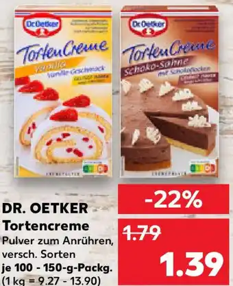 Kaufland DR. OETKER Tortencreme Angebot