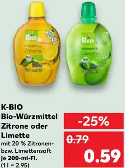 Kaufland K-BIO Bio-Würzmittel Zitrone oder Limette Angebot