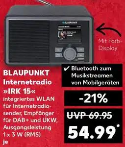 Kaufland BLAUPUNKT Internetradio IRK 15 Angebot