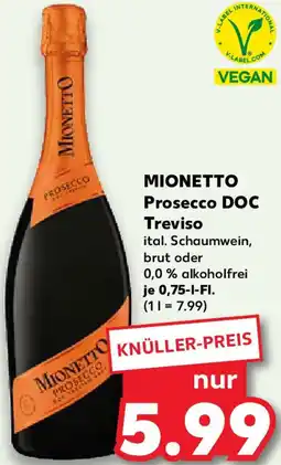 Kaufland MIONETTO Prosecco DOC Treviso Angebot