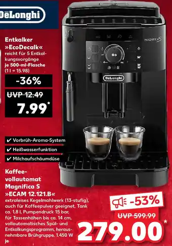 Kaufland DeLonghi Kaffeevollautomat Magnifica S ECAM 12.121.B Angebot