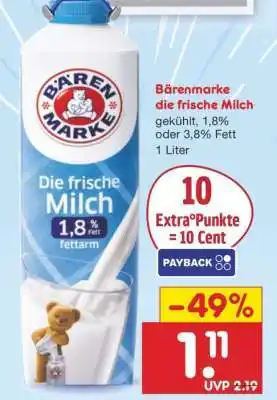 Netto Marken-Discount Bärenmarke Die frische Milch Angebot