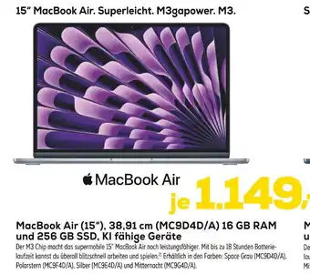Euronics Apple macbook air Angebot