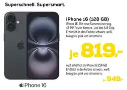 Euronics Apple iphone 16 (128 gb) oder iphone 16 (256 gb) Angebot