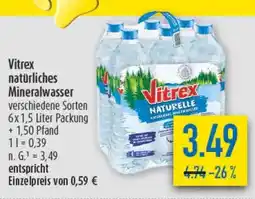 diska Vitrex natürliches Mineralwasser Angebot