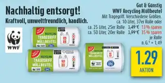 diska Gut & Günstig WWF Recycling Müllbeutel Angebot