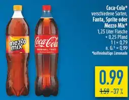 diska Coca-Cola/ Fanta, Sprite oder Mezzo Mix Angebot