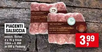 Handelshof PIACENTI SALSICCIA Angebot