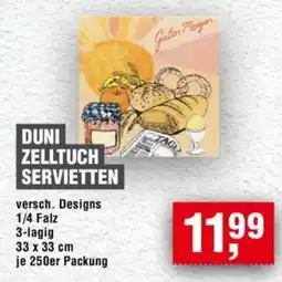 Handelshof DUNI ZELLTUCH SERVIETTEN Angebot