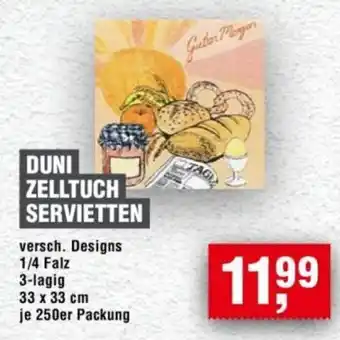 Handelshof DUNI ZELLTUCH SERVIETTEN Angebot