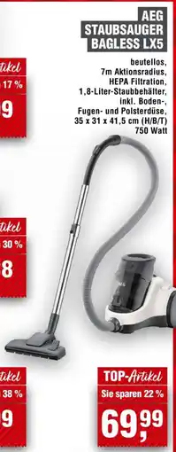 Handelshof AEG STAUBSAUGER BAGLESS LX5 Angebot