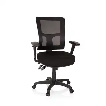 Netto Marken-Discount hjh OFFICE Profi Chefsessel IMPACT PRO Stoff/Netzstoff mit Armlehnen (höhenverstellbar) Angebot