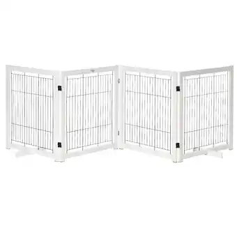 Netto Marken-Discount PawHut Haustiertor Kiefernholz, Stahl Angebot