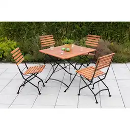 Netto Marken-Discount Merxx Schlossgarten Set 5tlg. Tisch Klapptisch Angebot