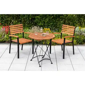 Netto Marken-Discount Merxx Schlossgarten Set 3tlg. Klapptisch rund Angebot